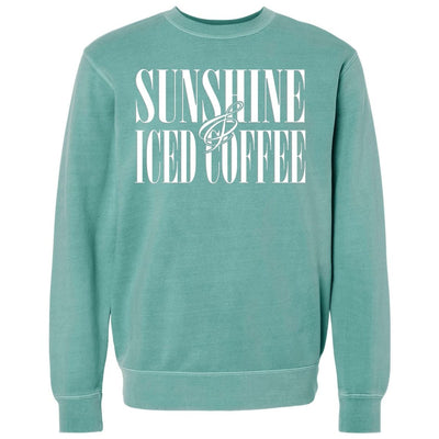 'Sunshine & Iced Coffee' PUFF Cozy Crew - United Monograms