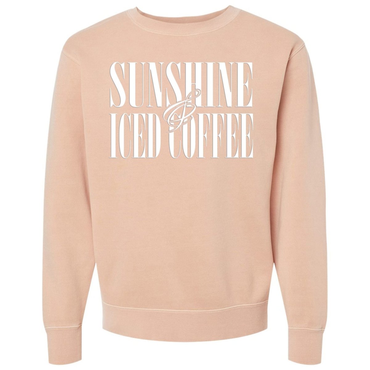 'Sunshine & Iced Coffee' PUFF Cozy Crew - United Monograms