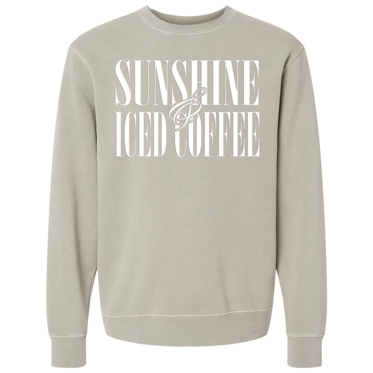 'Sunshine & Iced Coffee' PUFF Cozy Crew - United Monograms