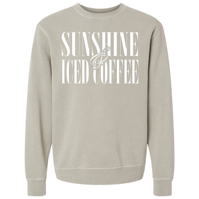 'Sunshine & Iced Coffee' PUFF Cozy Crew - United Monograms