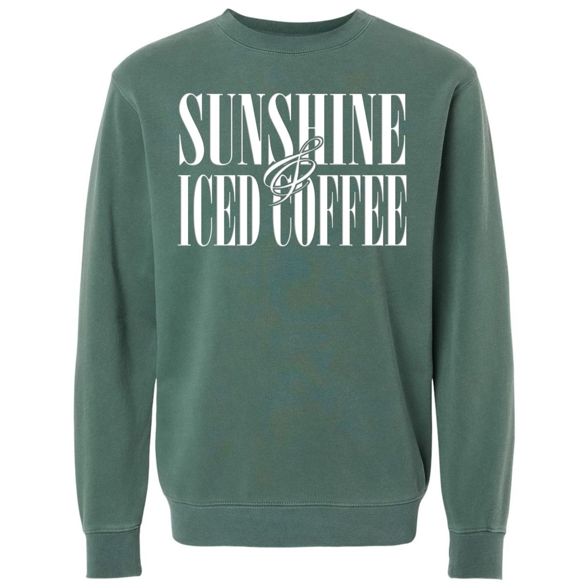 'Sunshine & Iced Coffee' PUFF Cozy Crew - United Monograms