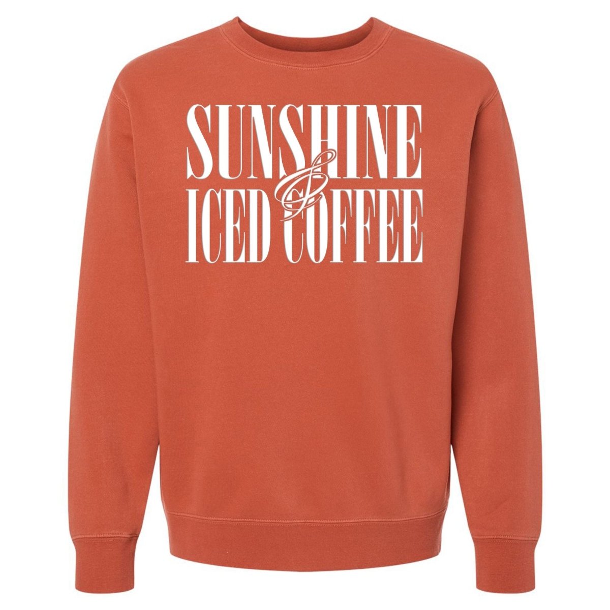 'Sunshine & Iced Coffee' PUFF Cozy Crew - United Monograms
