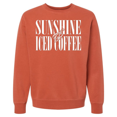 'Sunshine & Iced Coffee' PUFF Cozy Crew - United Monograms