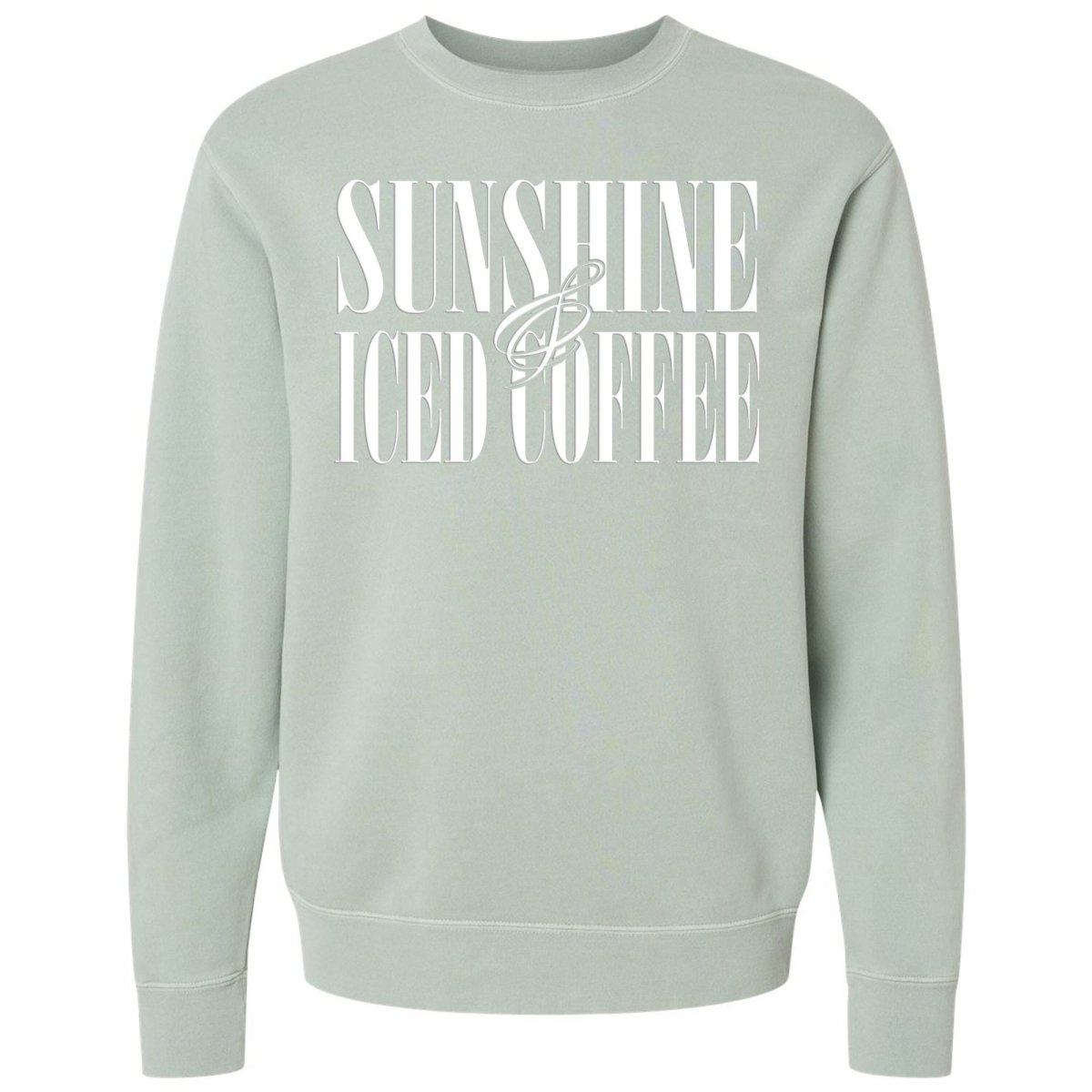 'Sunshine & Iced Coffee' PUFF Cozy Crew - United Monograms