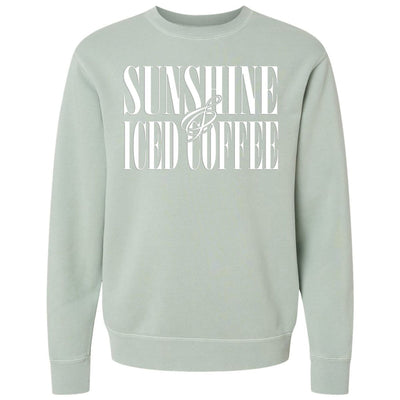 'Sunshine & Iced Coffee' PUFF Cozy Crew - United Monograms