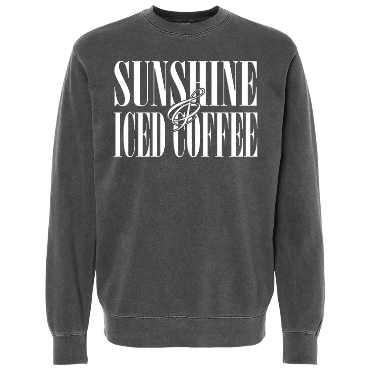 'Sunshine & Iced Coffee' PUFF Cozy Crew - United Monograms