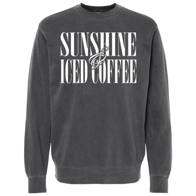 'Sunshine & Iced Coffee' PUFF Cozy Crew - United Monograms
