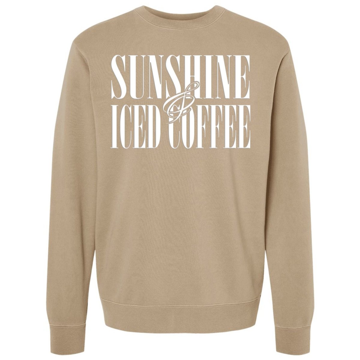 'Sunshine & Iced Coffee' PUFF Cozy Crew - United Monograms