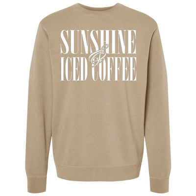 'Sunshine & Iced Coffee' PUFF Cozy Crew - United Monograms