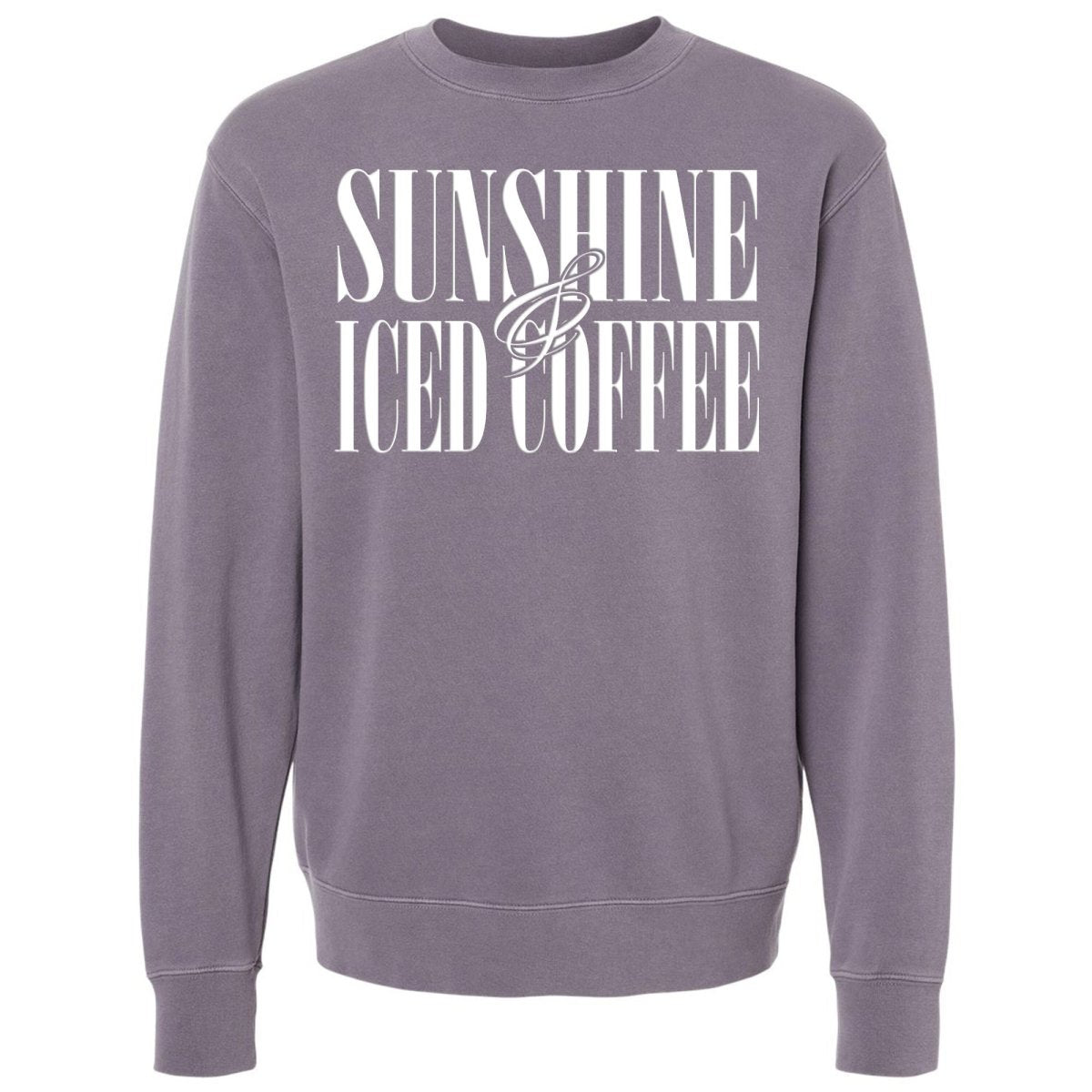 'Sunshine & Iced Coffee' PUFF Cozy Crew - United Monograms
