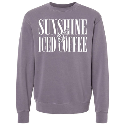 'Sunshine & Iced Coffee' PUFF Cozy Crew - United Monograms