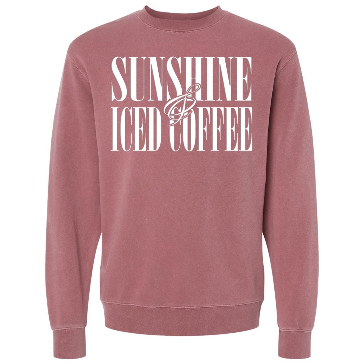 'Sunshine & Iced Coffee' PUFF Cozy Crew - United Monograms