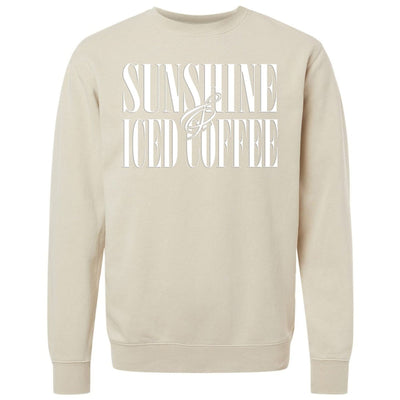 'Sunshine & Iced Coffee' PUFF Cozy Crew - United Monograms
