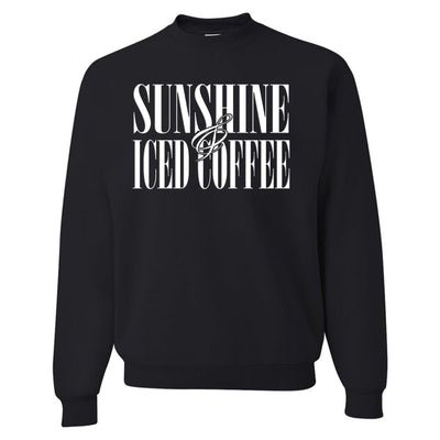 'Sunshine & Iced Coffee' PUFF Crewneck Sweatshirt - United Monograms