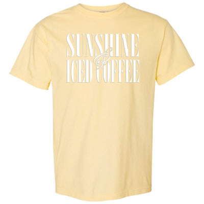 'Sunshine & Iced Coffee' PUFF T-Shirt - United Monograms