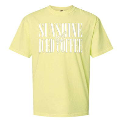 'Sunshine & Iced Coffee' PUFF T-Shirt - United Monograms