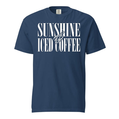'Sunshine & Iced Coffee' PUFF T-Shirt - United Monograms