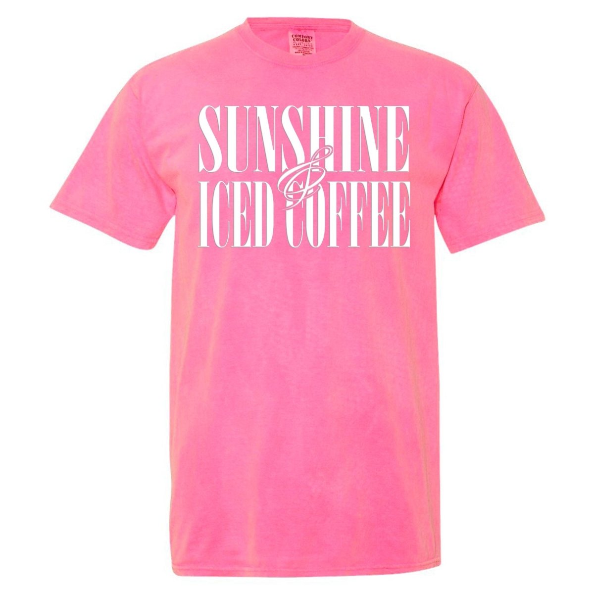 'Sunshine & Iced Coffee' PUFF T-Shirt - United Monograms