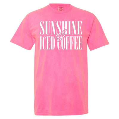 'Sunshine & Iced Coffee' PUFF T-Shirt - United Monograms