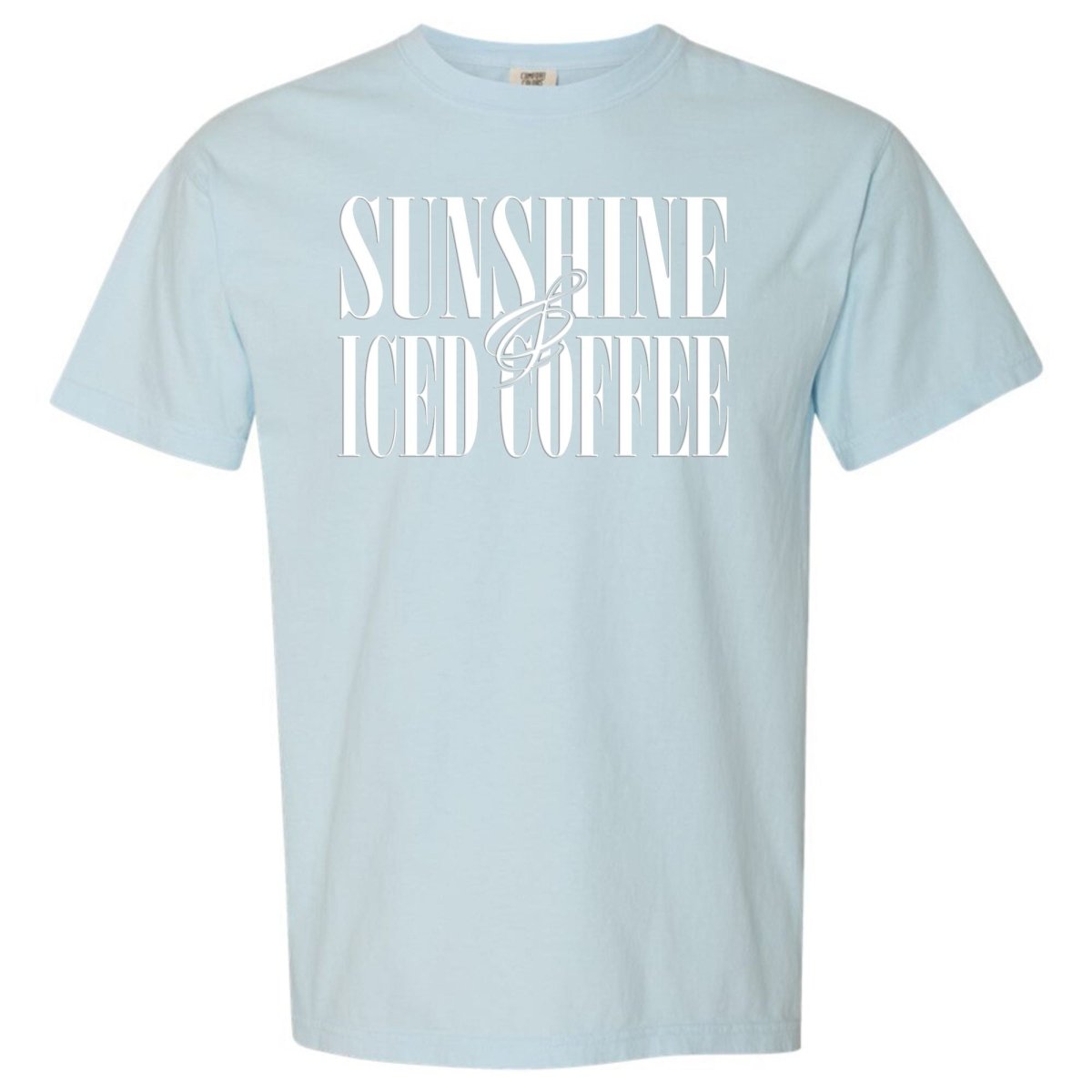 'Sunshine & Iced Coffee' PUFF T-Shirt - United Monograms