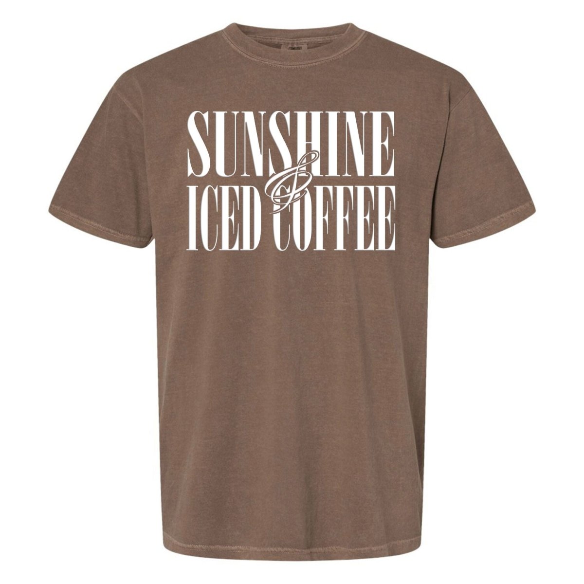 'Sunshine & Iced Coffee' PUFF T-Shirt - United Monograms