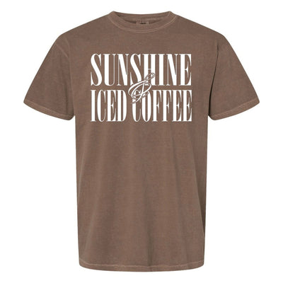 'Sunshine & Iced Coffee' PUFF T-Shirt - United Monograms