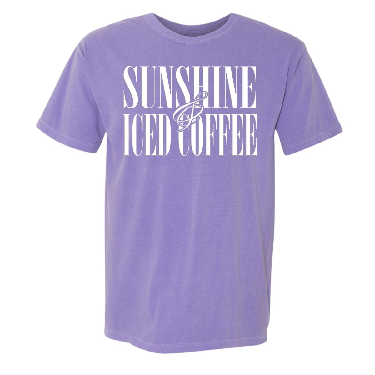 'Sunshine & Iced Coffee' PUFF T-Shirt - United Monograms