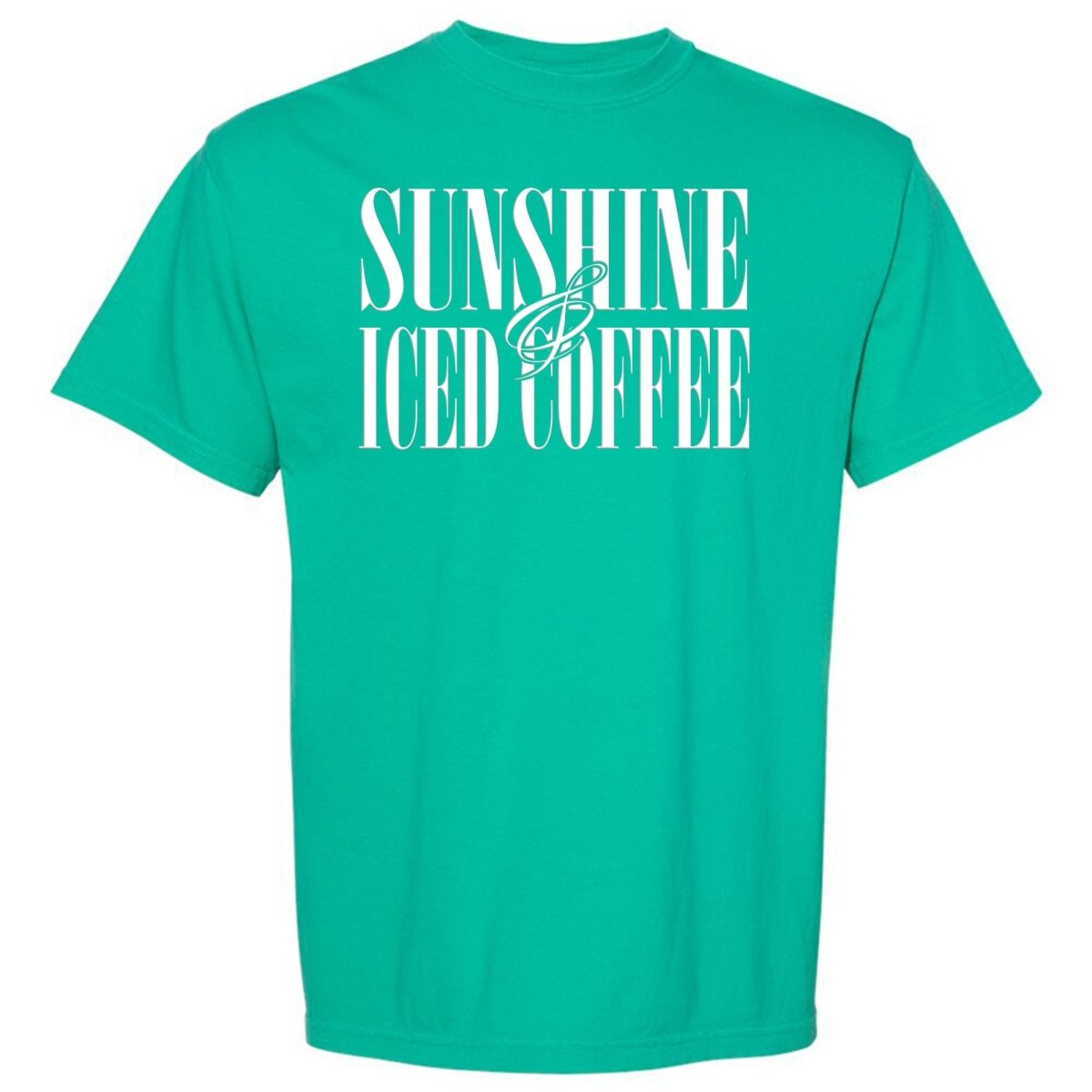 'Sunshine & Iced Coffee' PUFF T-Shirt - United Monograms