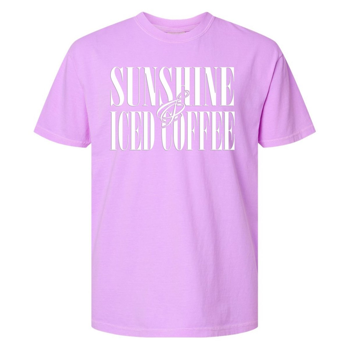 'Sunshine & Iced Coffee' PUFF T-Shirt - United Monograms