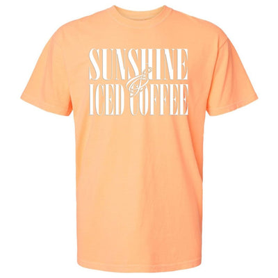 'Sunshine & Iced Coffee' PUFF T-Shirt - United Monograms