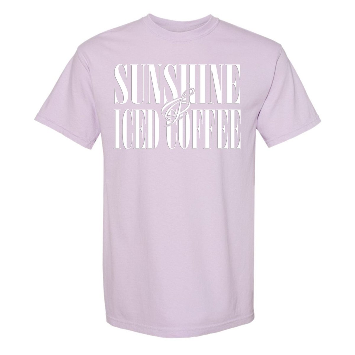 'Sunshine & Iced Coffee' PUFF T-Shirt - United Monograms