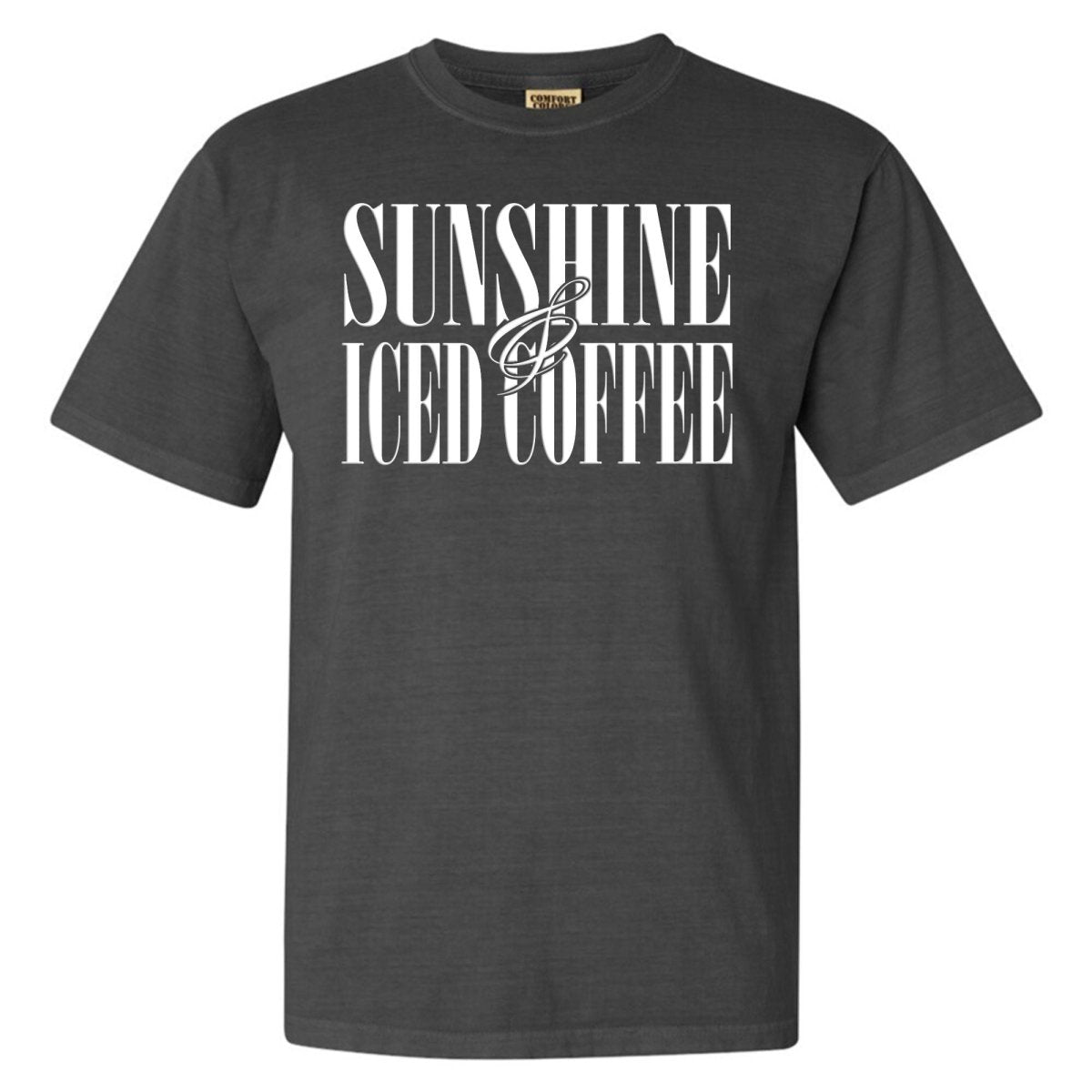 'Sunshine & Iced Coffee' PUFF T-Shirt - United Monograms