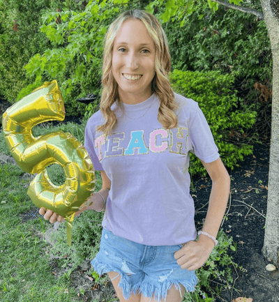 'Teach' Letter Patch T-Shirt - United Monograms