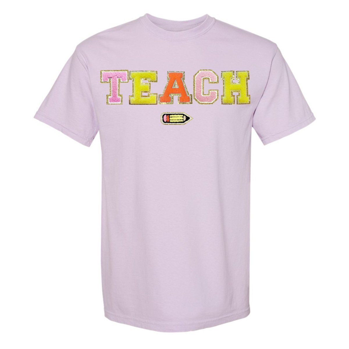 Teach Pencil Letter Patch T - Shirt - United Monograms