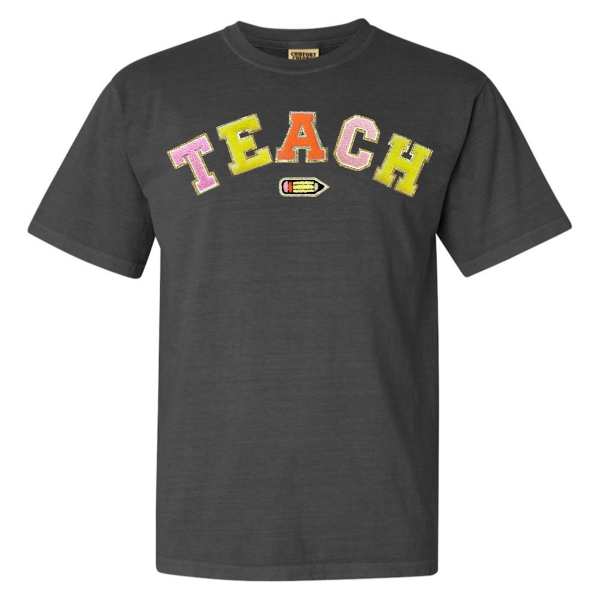 Teach Pencil Letter Patch T - Shirt - United Monograms