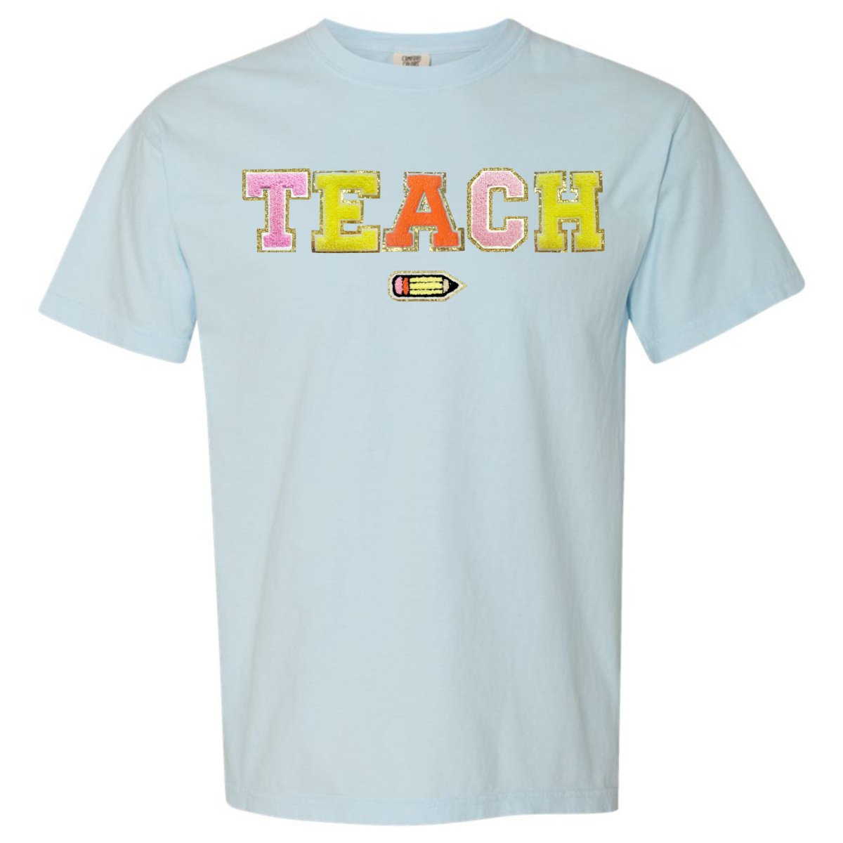 Teach Pencil Letter Patch T - Shirt - United Monograms
