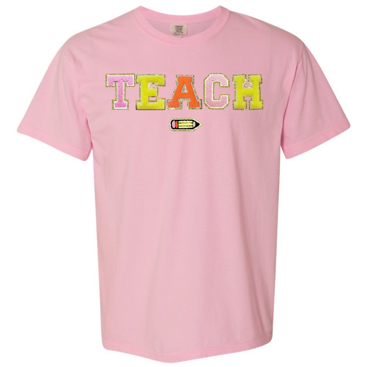 Teach Pencil Letter Patch T - Shirt - United Monograms
