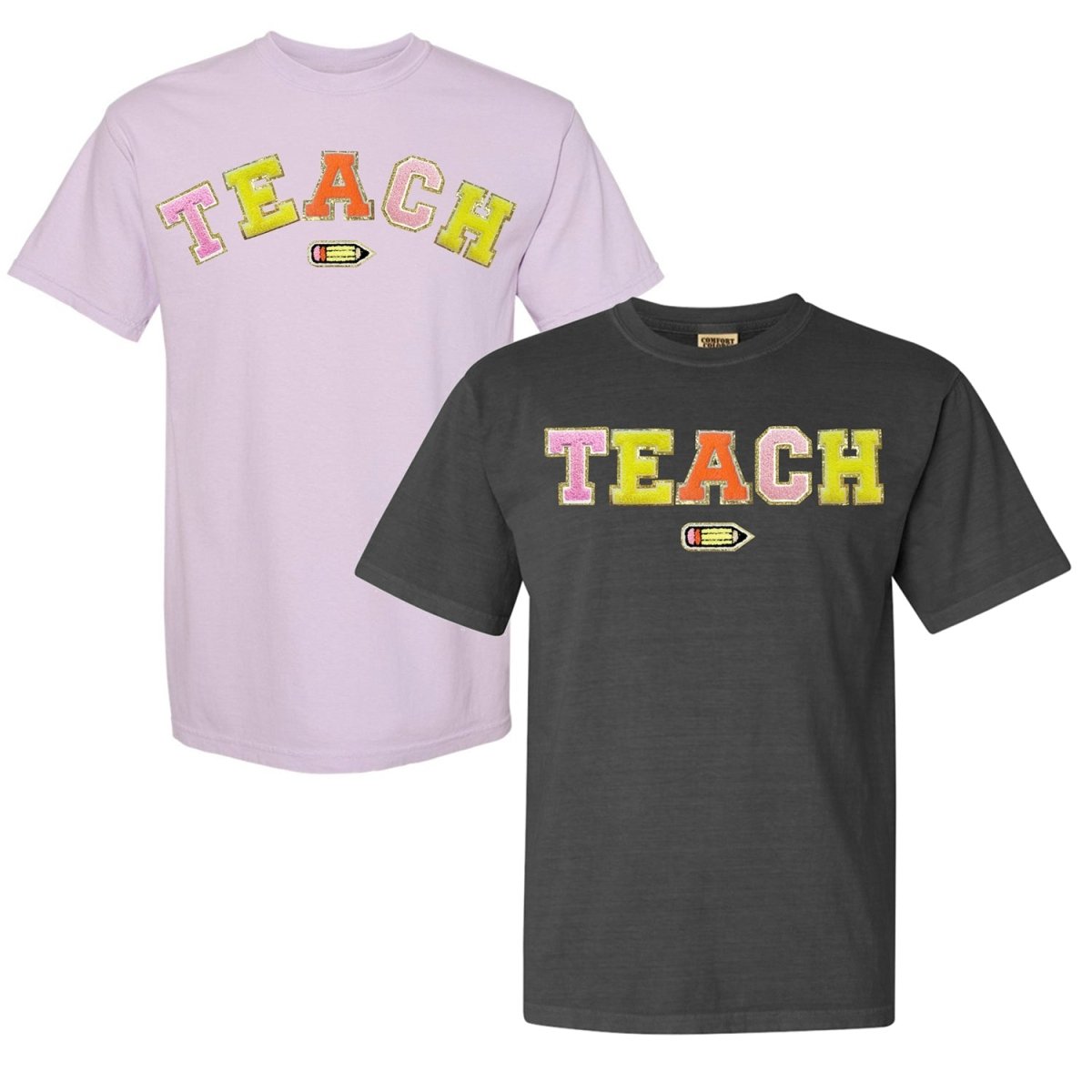 Teach Pencil Letter Patch T - Shirt - United Monograms
