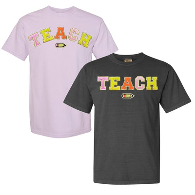 Teach Pencil Letter Patch T - Shirt - United Monograms