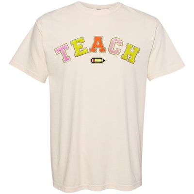 Teach Pencil Letter Patch T - Shirt - United Monograms