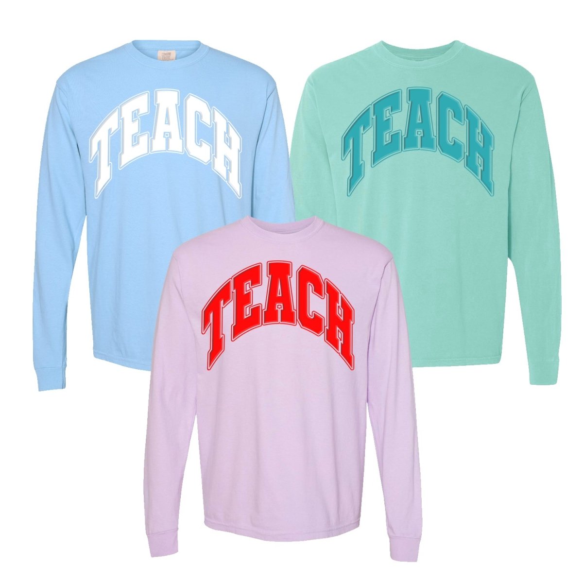'Teach' PUFF Long Sleeve T-Shirt - United Monograms