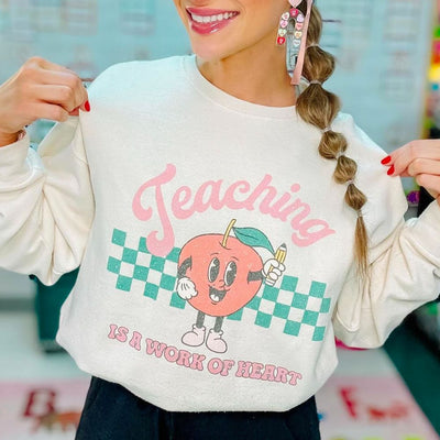 'Teaching Is A Work of Heart' Sweatshirt - United Monograms
