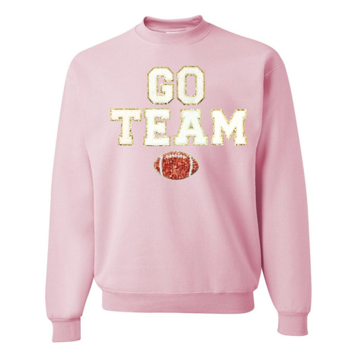 Team Colors 'Go Team' Gameday Glam Football Letter Patch Sweatshirt - United Monograms