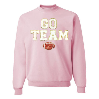 Team Colors 'Go Team' Gameday Glam Football Letter Patch Sweatshirt - United Monograms