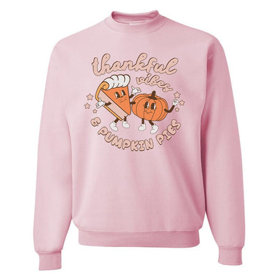 'Thankful Vibes & 'Pumpkin Pies' Crewneck Sweatshirt - United Monograms
