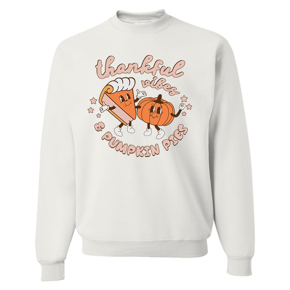 'Thankful Vibes & 'Pumpkin Pies' Crewneck Sweatshirt - United Monograms