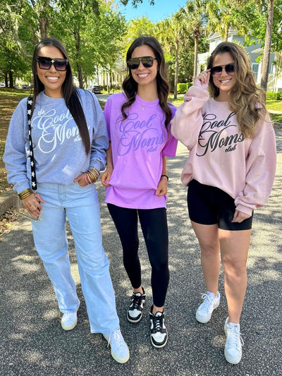 'The Cool Moms Club' PUFF Crewneck Sweatshirt - United Monograms