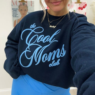 'The Cool Moms Club' PUFF Crewneck Sweatshirt - United Monograms