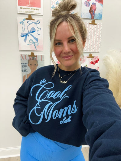 'The Cool Moms Club' PUFF Crewneck Sweatshirt - United Monograms