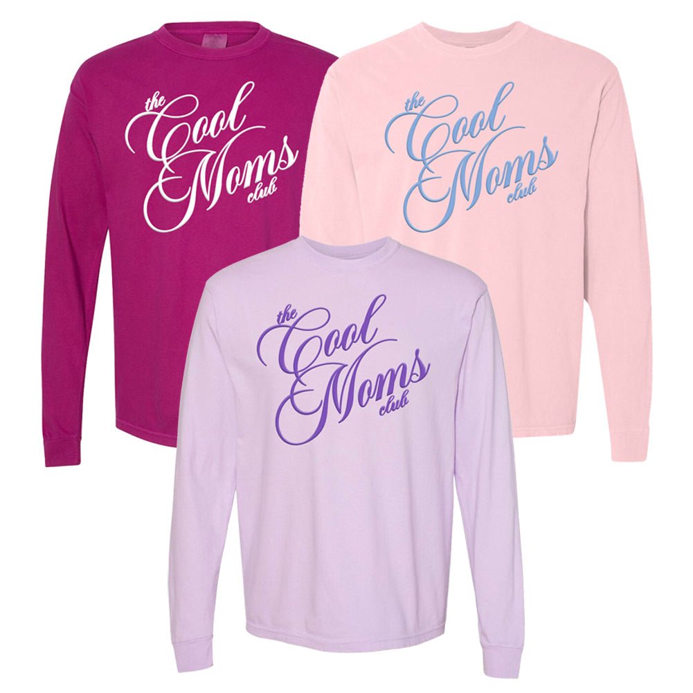 'The Cool Moms Club' PUFF Long Sleeve T-Shirt - United Monograms
